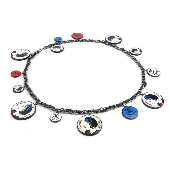 CHANEL White Leather Necklace - Picture 1 of 5